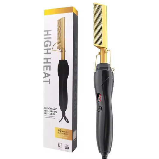 Kit de Coiffure Complet – Lisseur + Peigne Chauffant