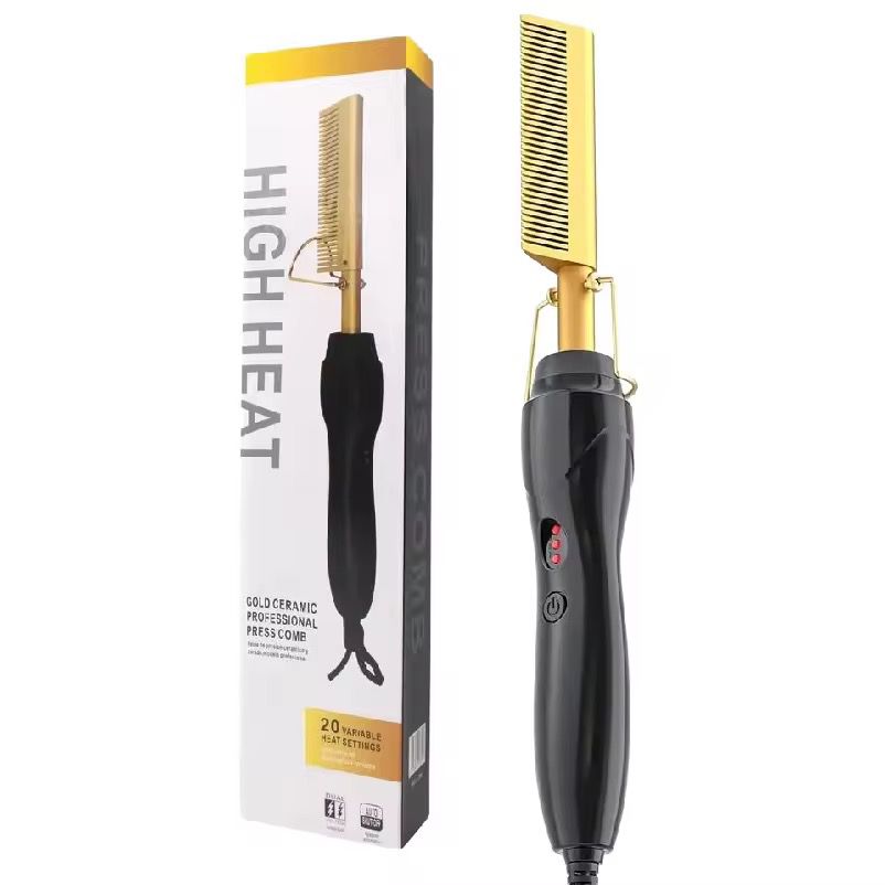 Kit de Coiffure Complet – Lisseur + Peigne Chauffant