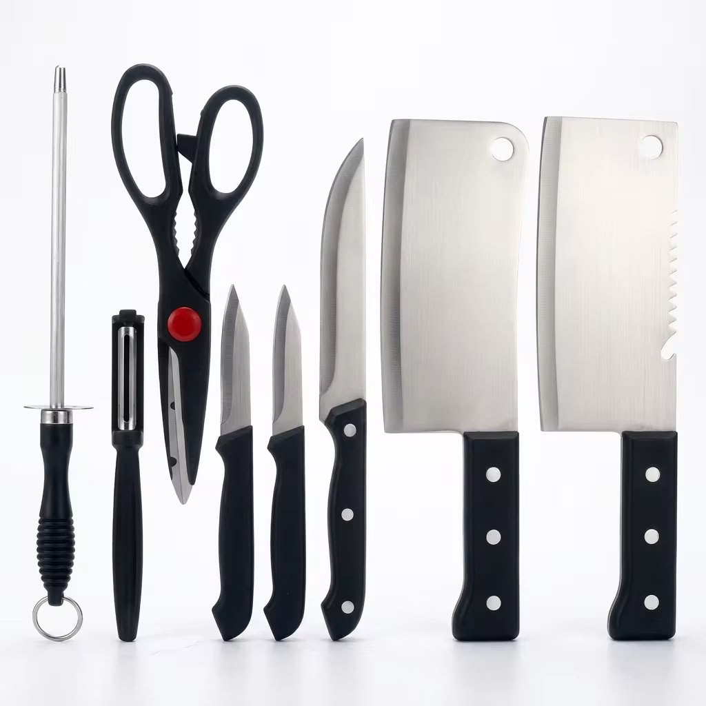 Full Kitchen Knife Set - Stainless Steel with Accessories
