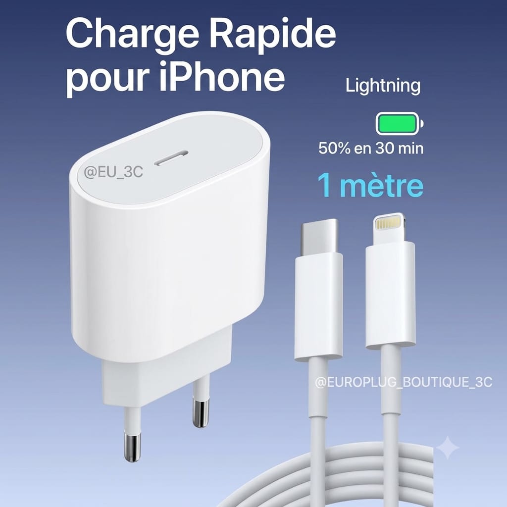 Chargeur Rapide iPhone 20W & 35W