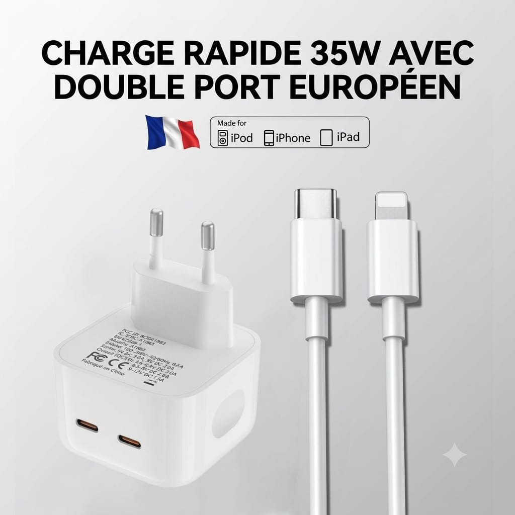 Chargeur Rapide iPhone 20W & 35W
